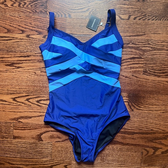 Women's Blue One-Piece Swimsuit - Picture 1 of 2